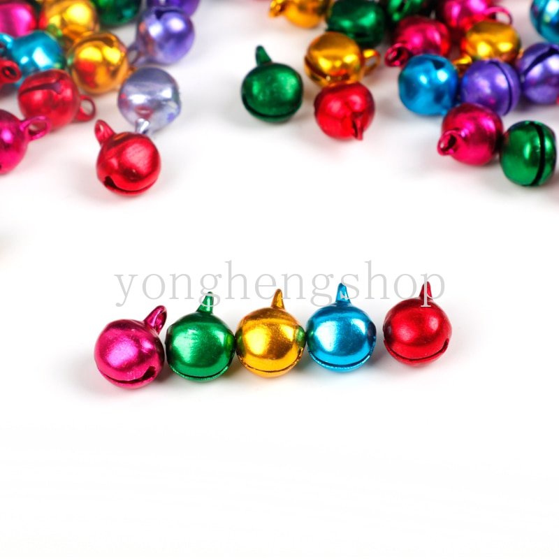 1000 Pcs/set Warna Campur Mini Jingle Lonceng Xmas Tahun Baru Ornamen DIY Handmade Kerajinan Perhiasan Aksesoris Natal Dekorasi Warna-Warni Bell