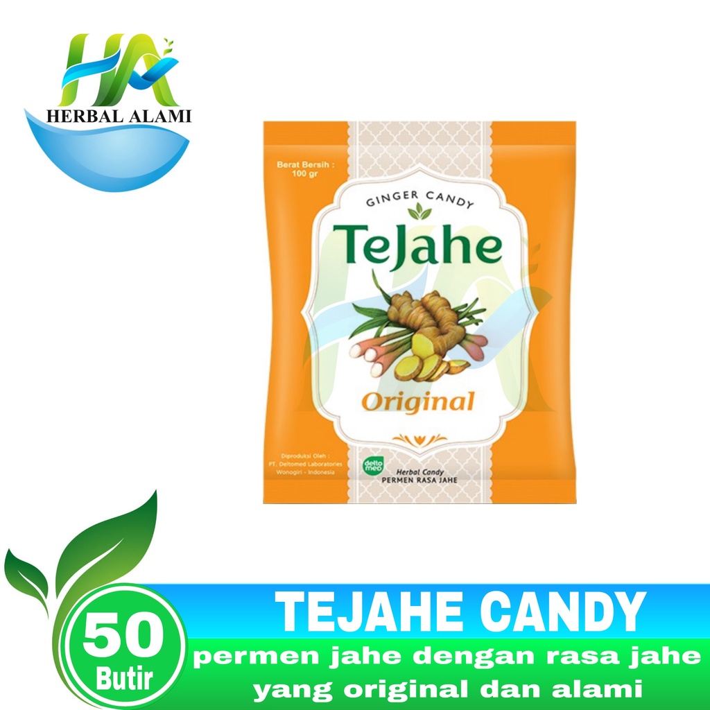 TEJAHE Permen - Permen Jahe ( Ginger Candy ) Isi 50 Butir