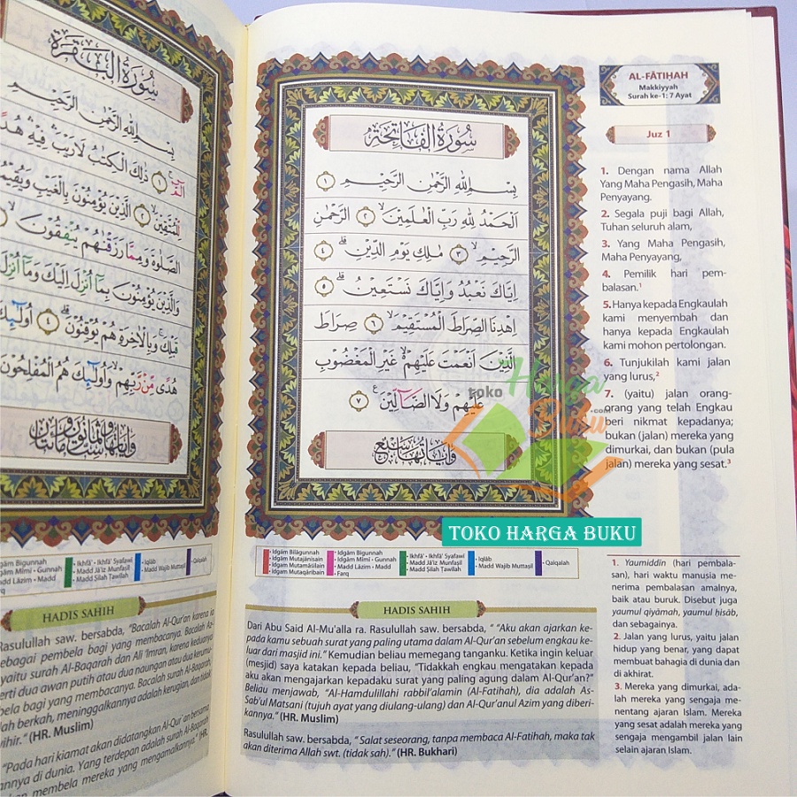 Al-Quran Al-Amzar A5 HC TERJEMAH TAJWID WARNA Rasm Utsmani Mushaf Al-Qur'an Asbabun Nuzul Hadits Sahih Indeks Ayat Ringkasan Ilmu Tajwid Makharijul Huruf Doa Mustajab Penerbit Cahaya Qur'an