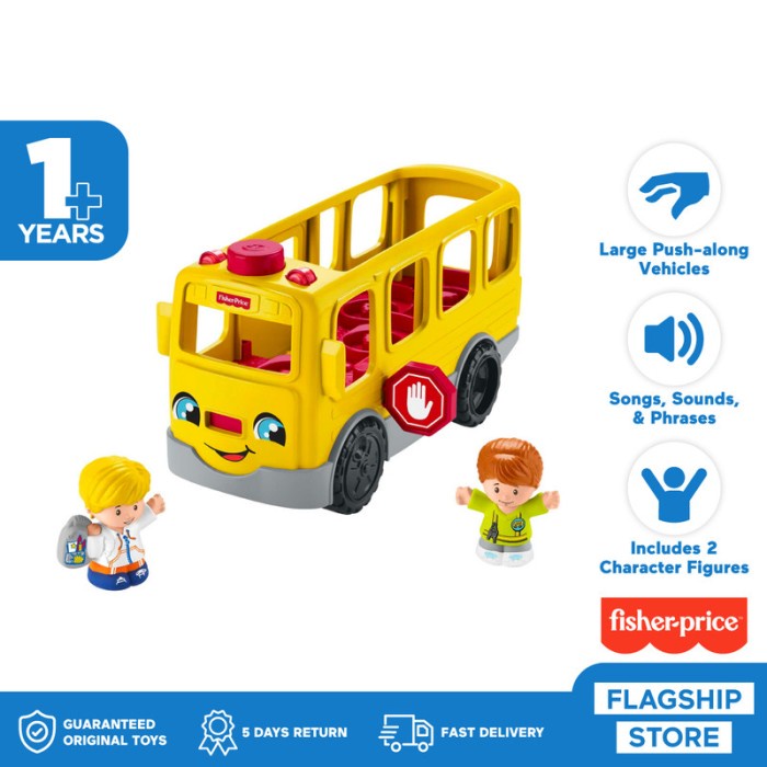Fisher-Price Little People Sit With Me School Bus - Mainan Set