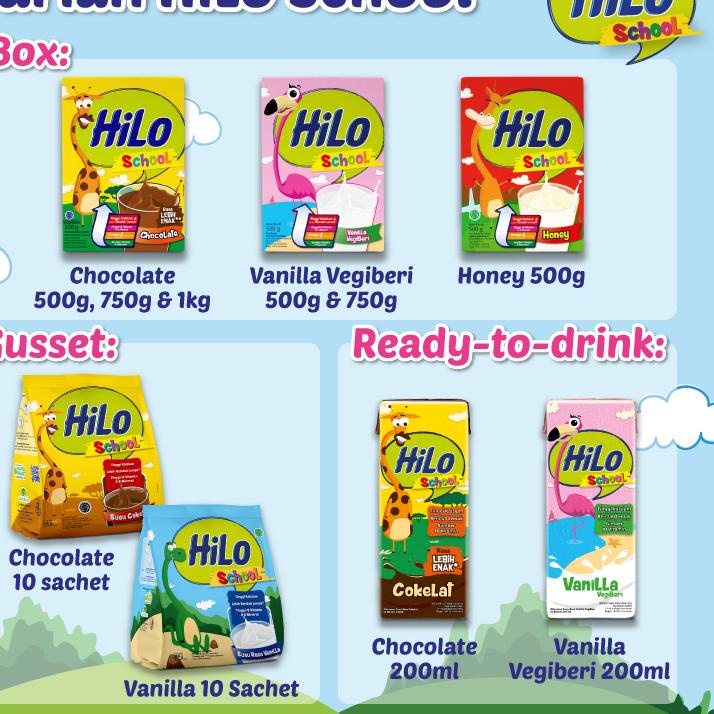 

HiLo School Chocolate Gusset 350 gram (10 Sachet) - Susu Tinggi Kalsium