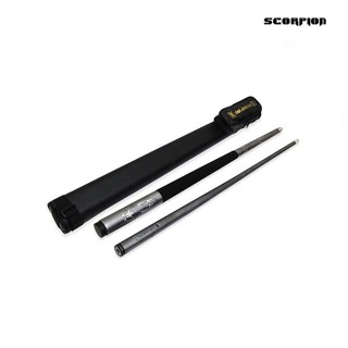 Stick billiard Scorpion graphite X1 X2 sambung 2 free bag