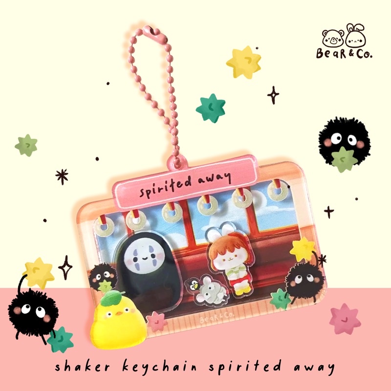 spirited away shaker keychain studio ghibli fan art