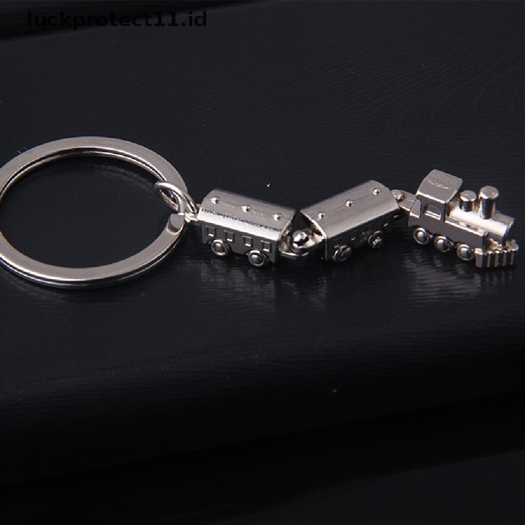 /Fashion Hot// Fashion// Kreatif Logam Bergerak Bersama Model Kereta Mini Alloy Gantungan Kunci Metal Keyring.