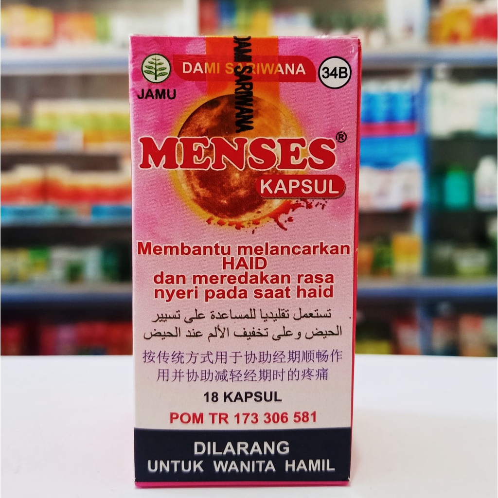 Menses 18 Kapsul Obat Pelancar Siklus Haid dan Mengatasi Sakit Haid Berkepanjangan