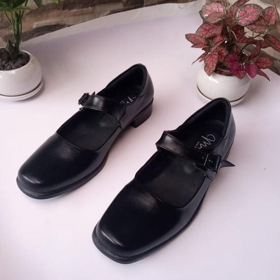 SEPATU PANTOFEL PASKIBRA WANITA / SEPATU SEKOLAH WANITA BIG SIZE 36 - 43