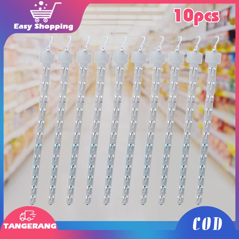 10pcs Clip Strip Display Makanan 62cm Strip Klip Produk Supermarket Snack Hanging Strip