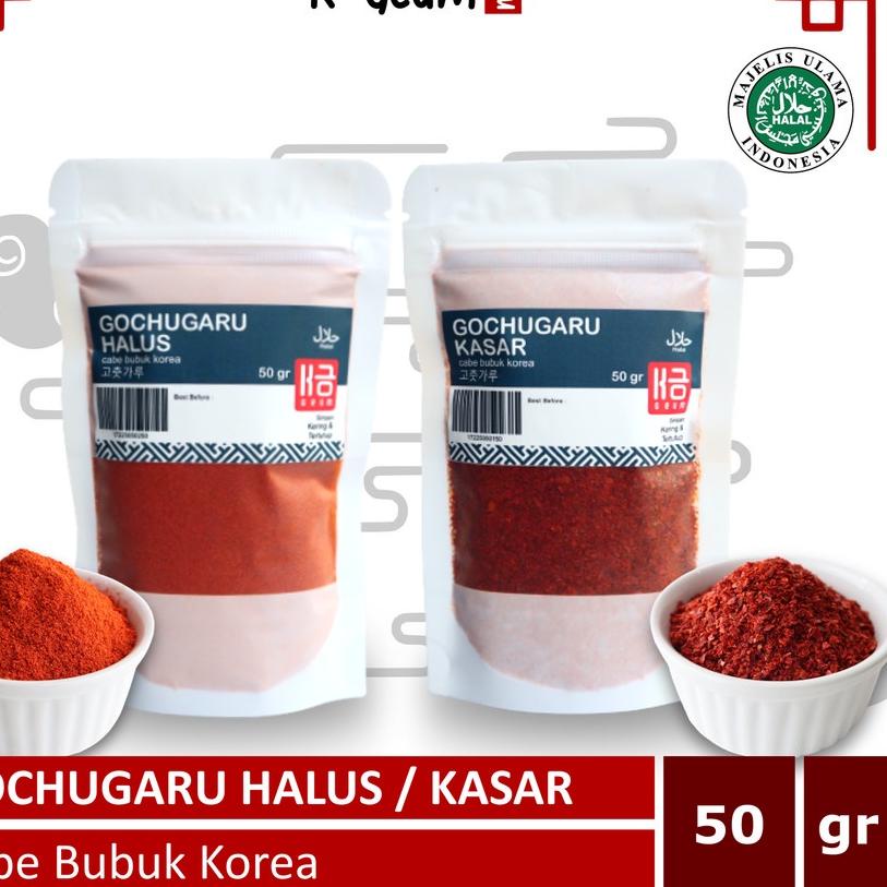 

[KODE PRODUK BGKKR6980] Gochugaru Kasar / Gochugaru Halus Cabe Bubuk Korea Halal 50 Gr