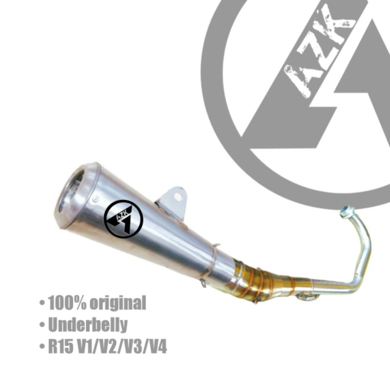 Knalpot Yamaha R15 v2/V3/v4 Underbelly Original Azk Racing