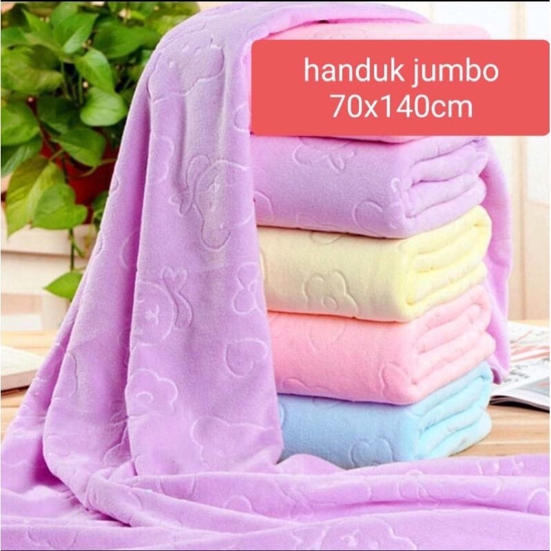 COD ✔️ Handuk Microfiber Mandi Bayi Jumbo 70X140CM