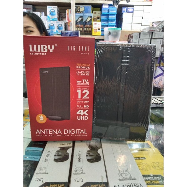 Antena TV Digital Luby 1005 Cable 12Meter Bisa di luar/Dalam ruangan