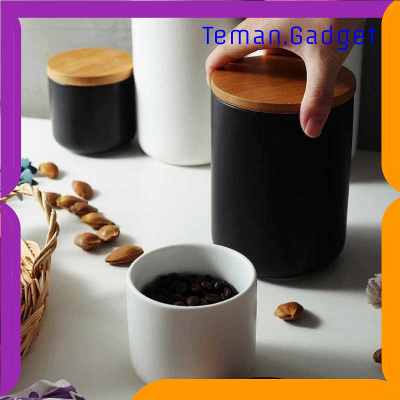 TG - DPR KAKOMILA Toples Keramik Tempat Biji Kopi Bumbu Dapur - CF-047