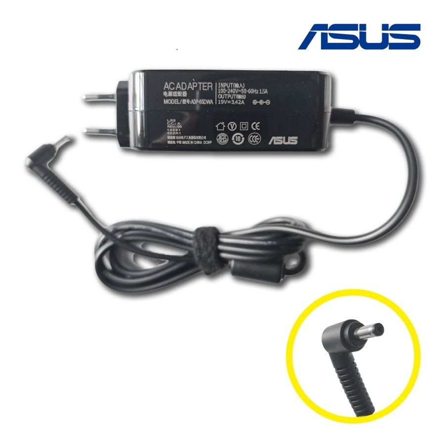 ORIGINAL ADAPTOR ASUS 19V 3.42A (4.0x1.35MM) A456 A456U A456UR A456UQ A407 A407M A407MA A407U A407UA