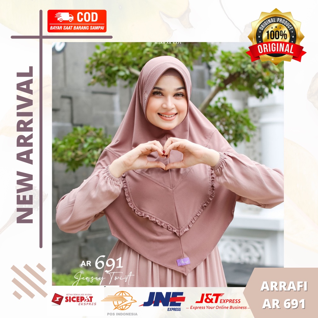 hijab arrafi terbaru 2022 ori | jilbab arrafi terbaru 2022 ori | hijab arrafi terbaru AR 691 | bergo