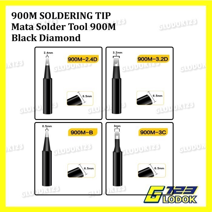 Mata Kepala Solder Station 900M Tip Head Black Diamond 936 936A 908S