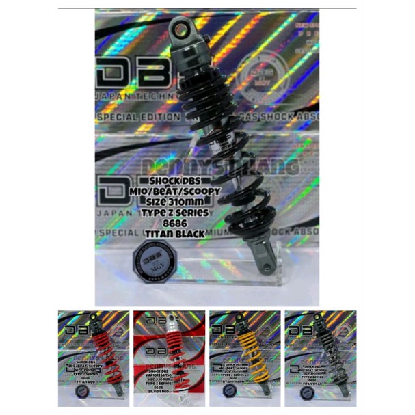 Shockbreaker DBS 8686 Z Series 310mm/Mio soul Mio Sporty Mio Smile Mio GT Mio M3 Mio Z Fino Xeon Beat Old Beat Carbu Diil/330mm/Vario110 New/Vario125/Vario150/Vario160/Beat Street Scoopy fi new Lexy Dill