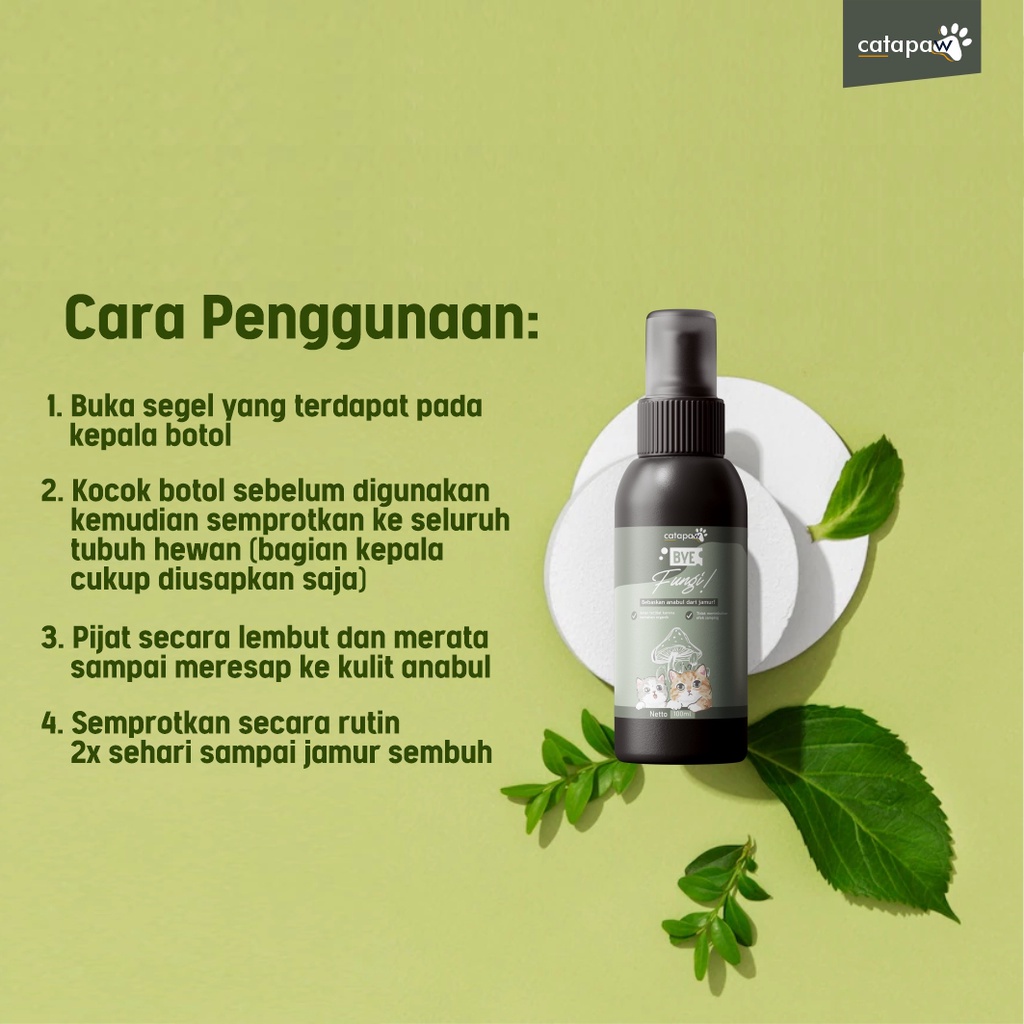 CATAPAW Obat Jamur Kucing Anjing Ampuh / Penghilang Jamur Kucing Natural Spray