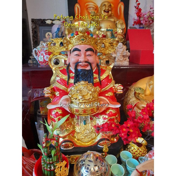 Patung Cai Shen Ye Dewa Kekayaan Chai Sen Ye Bawa Rejeki