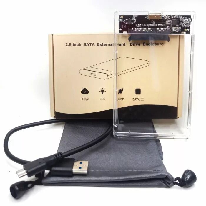 Casing Hardisk Laptop Transparan 3.0 - Casing ssd