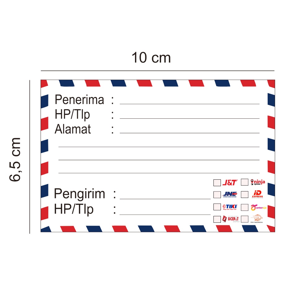 

[ isi 100 Pcs ] Label Pengiriman Olshop HVS