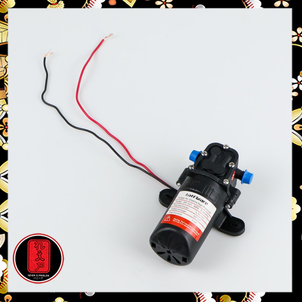 Taffware Pompa Air Elektrik High Pressure 12V 70PSI 3.5L/min - DP-521 - Black/ pompa air mini / pompa air dc