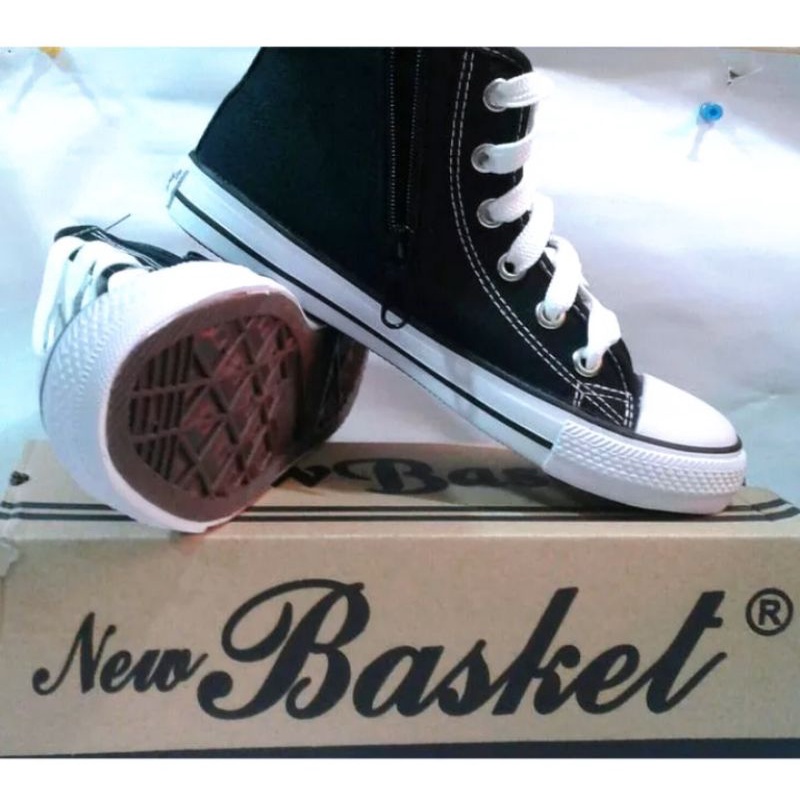 Sepatu new basket 338 HC/LC hitam putih resleting/Sepatu sekolah termurah/Sepatu new basket original
