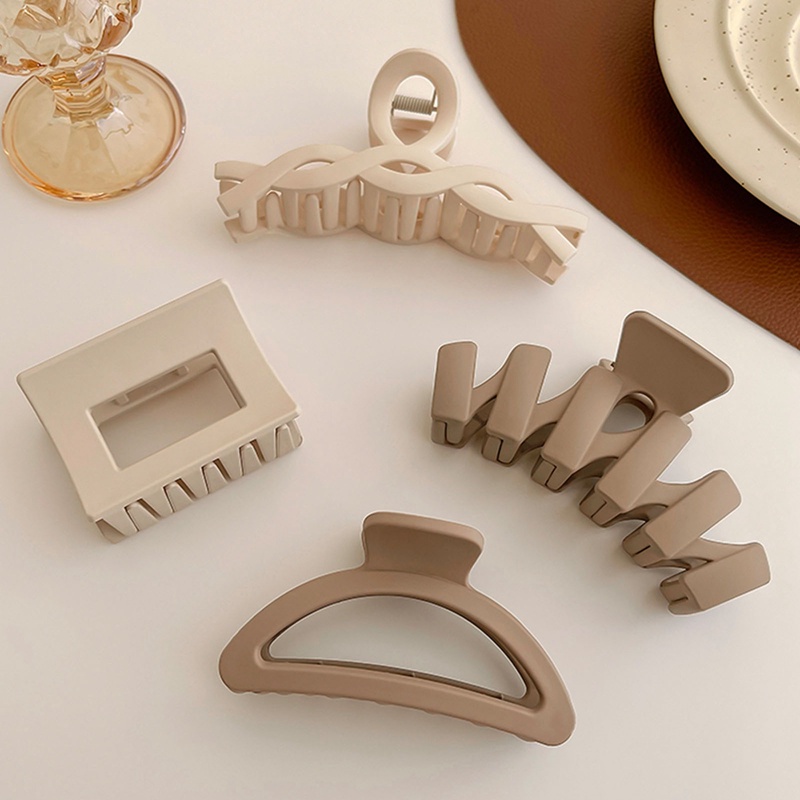 Baru Wanita Fashion Claw Clip Coffee Hitam Akrilik Besar Rambut Cakar Korea Untuk Gadis Hiu Klip Hiasan Kepala Jepit Aksesoris Rambut