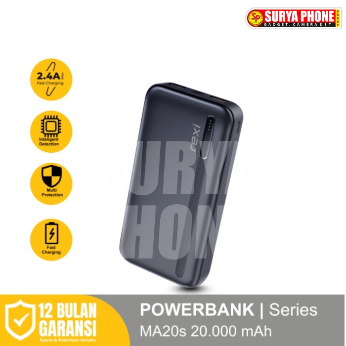 rexione Powerbank 20.000 mAh Type C+Micro Input &amp; dual USB Output MA20s