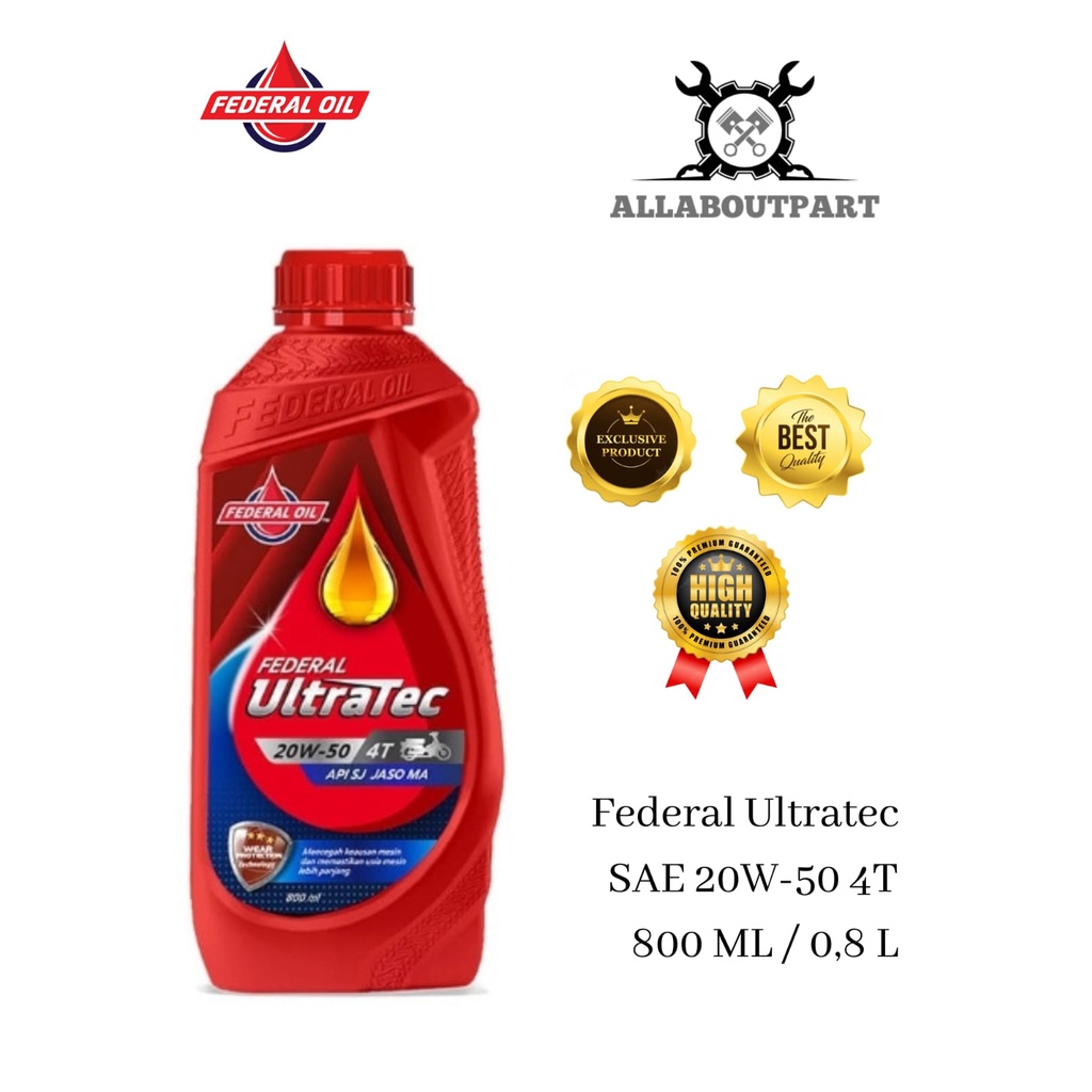 Jual Oli FEDERAL ULTRATECH 20W-50 (800ML) | Oli 4T / Oli Motor / Oli