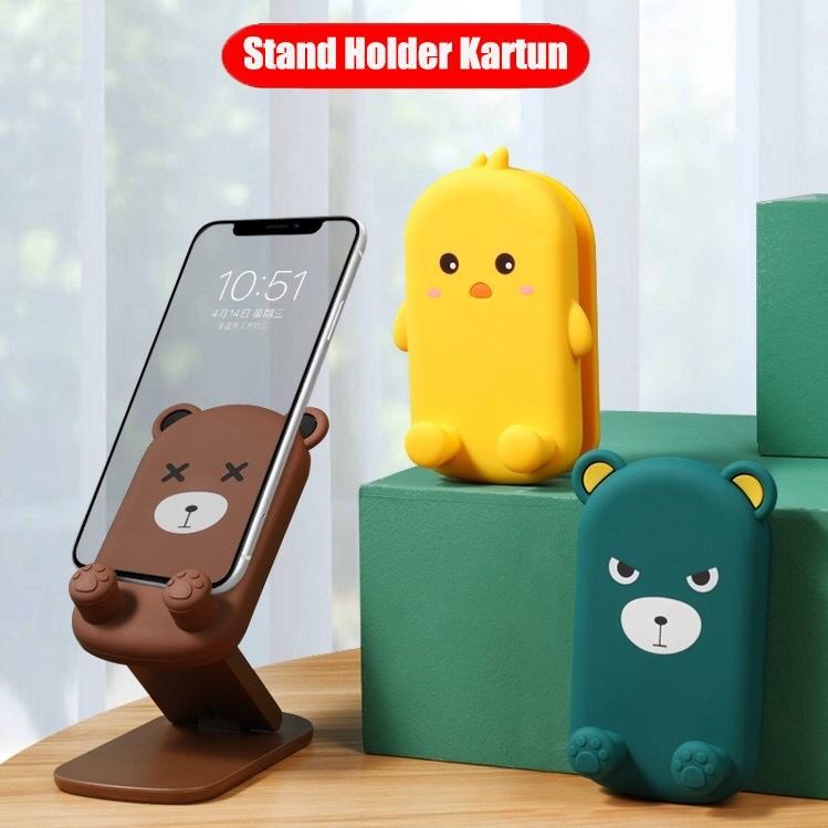 Phone Holder Karakter Tempat Dudukan HP Lipat
