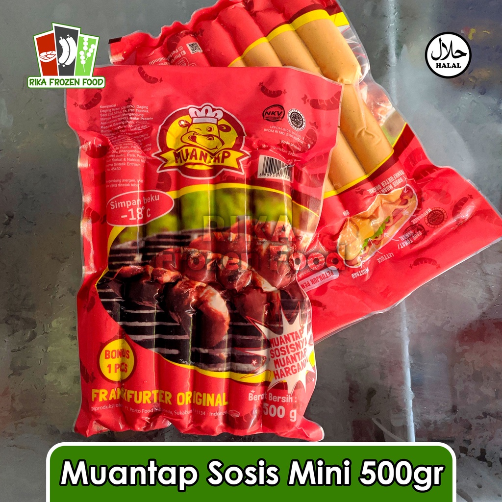 

Muantap Sosis Sapi Mini Bakar Frankfurter Original isi 11pcs 500gr