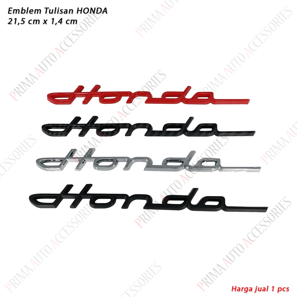 Emblem Mobil (Tulisan Latin) HONDA 21,5 cm harga satuan