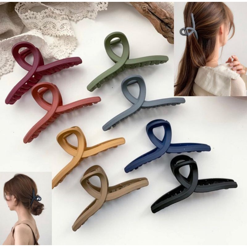 (10CM) JEPIT RAMBUT JUMBO BENTUK HIU MATTE DOFF IMPORT PREMIUM JEDAI BANGKOK JEDAI KOREA JEPITAN RAMBUT JEDAI HERKULES