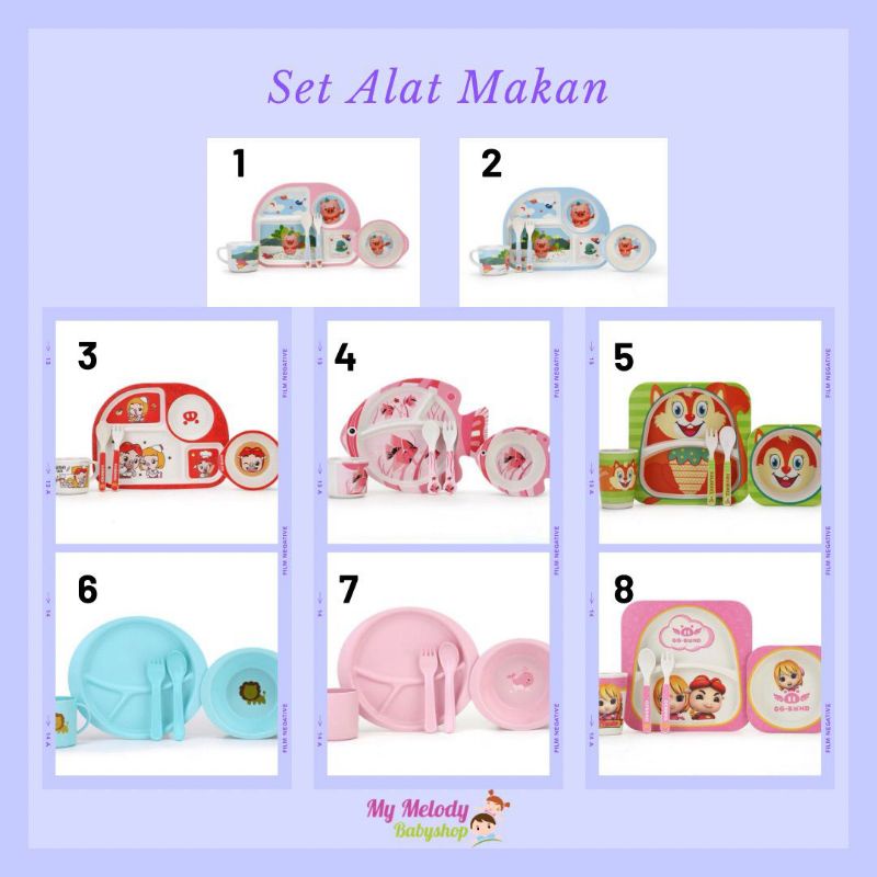 Bamboo Ware Kids Set / Set Alat Makan 1 set/Alat Makan