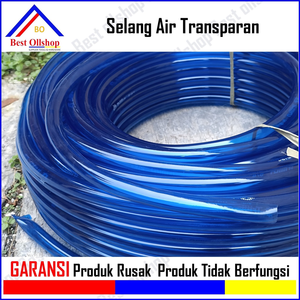 Selang Air Siram Taman Tanaman Cuci Motor Mobil Transparan Tebal Murah / Selang Air Transparan Transparant 1/2 5/8 Inch Permeter Tebal