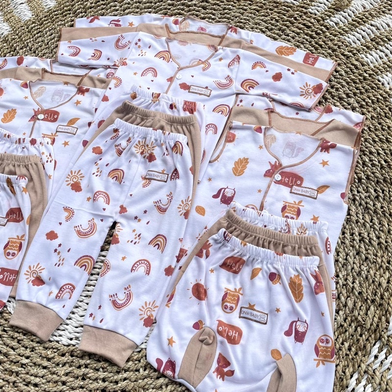 18 PCS Baju Bayi Lengan Panjang Baju Bayi Baru Lahir Baju Newborn Baju Bayi Perempuan Baju Bayi Laki laki Gift Lahiran Hampers Baby Newborn SNI DNW BABY