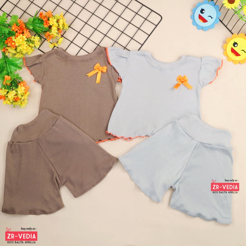 [KNIT] Setelan Alea uk 2-3 Tahun / Atasan Bawahan Rok Celana Perempuan Baju Model Dress Cewek Import Kiosbalitaaprillia