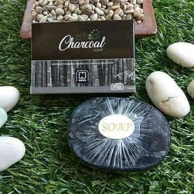 MO CHARCOAL SOAP SABUN ARANG ERHSALI Charco NASA Sabun Batang Transparan Erhsali Charcoal Soap Ori