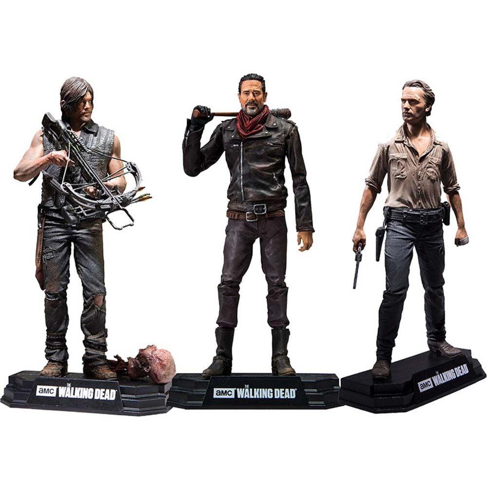 Lanfy Action Figure Film Negan Cartoon Movie The Walking Dead Model Mainan Anime Peripheral Rick Terror Zombies Film Karakter Model Kolekte