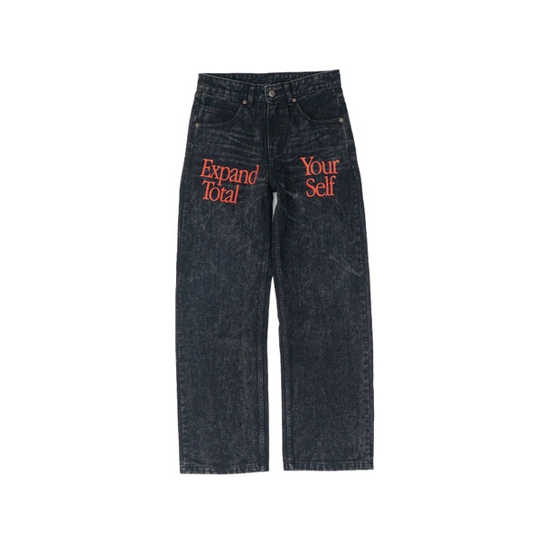 Based Club Exytose Celana Denim Washed Panjang Hitam