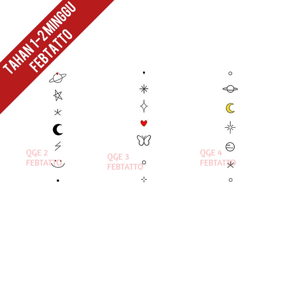 Tato Temporer tato kecil stiker Tatto - QGE 2-4