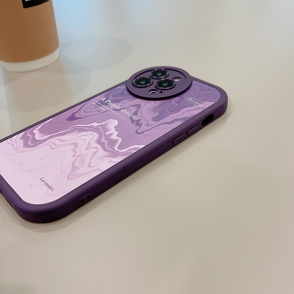 Case Pelindung Lensa Kamera Shockproof Warna Ungu Untuk Iphone X XR XS 11 12 13 14 PLUS MINI PRO MAX
