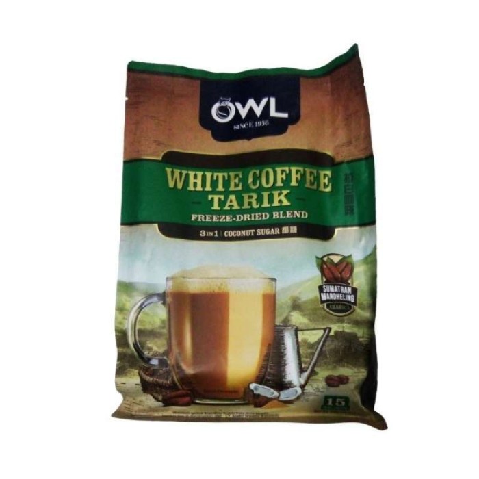 

Owl white coffee tarik 3in1 ccnt sgr 15s