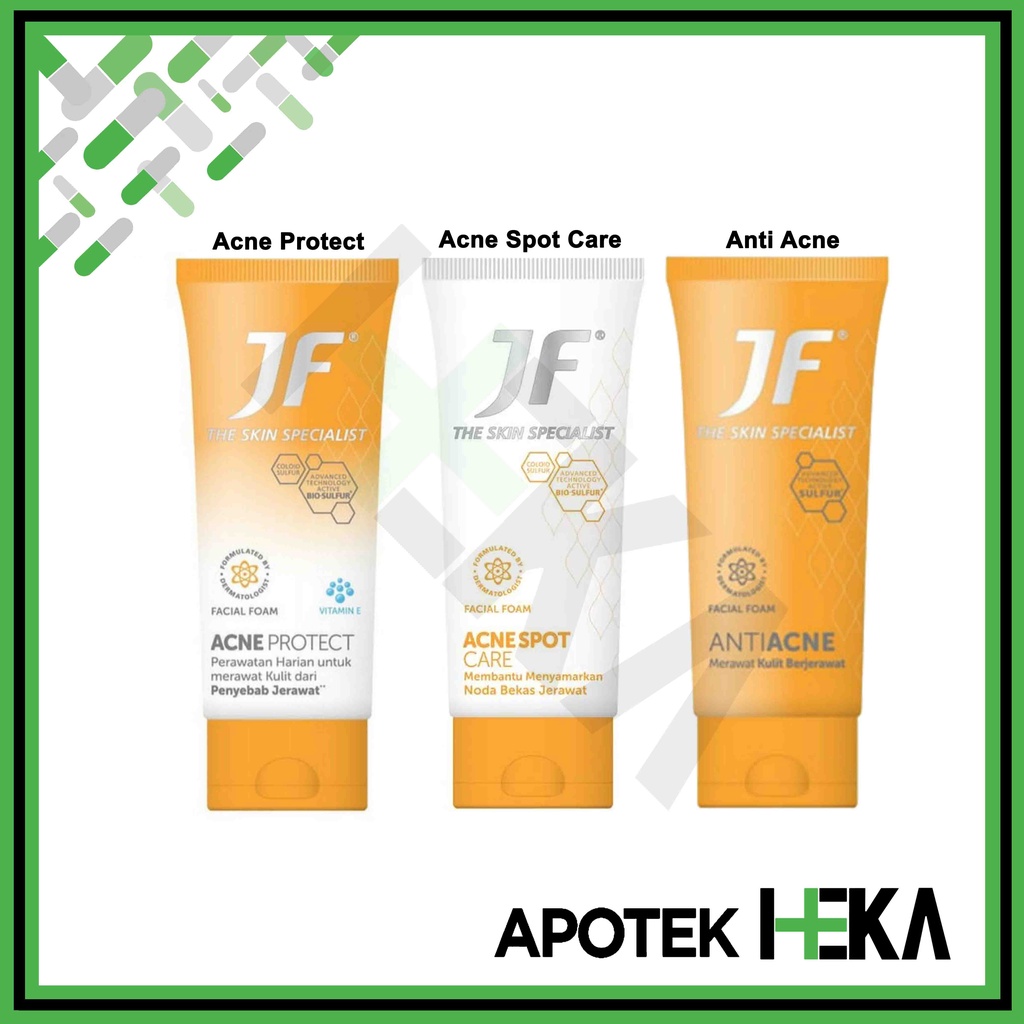 JF Sulfur Anti Acne / Acne Protect Facial Foam 70 gr - Sabun Cuci Muka (SEMARANG)