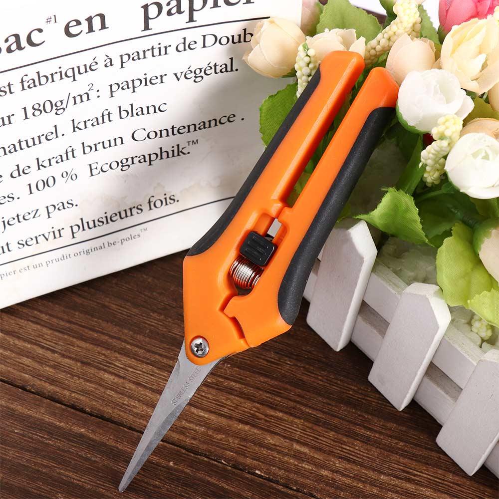 Quinton Pruning Shears 1pcs Hemat Tenaga Kerja Pegangan Nyaman Stainless Steel Tajam Kepala Lurus Perlengkapan Taman