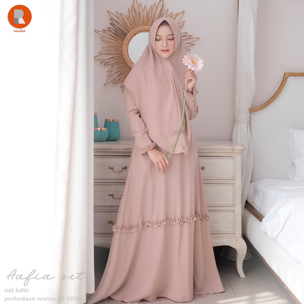 Gamis set Aafia Original by risalah | gamis syari | gamis murah