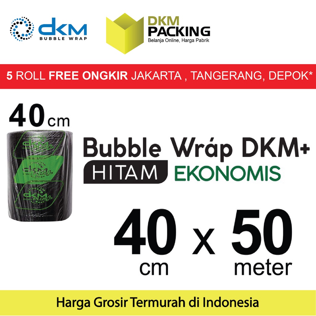 

Bubblewrap 40cm x 50m Plastik Bubble Wrap HITAM GELAP BUBLE DKM PLUS BLACK EKONOMIS TERMURAH /ROLL