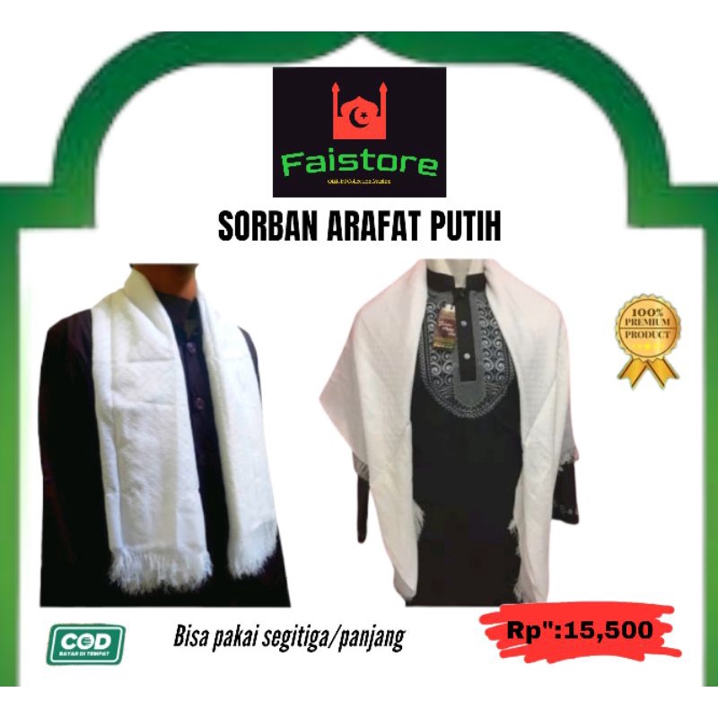 Sorban-Arafat/Peci batok/Paket putih/Sorban imamah Sholat