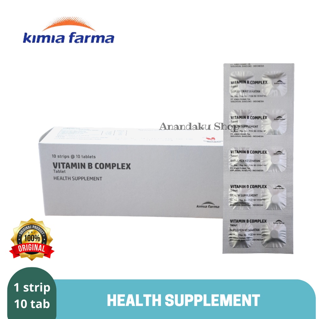 Jual Vitamin B Complex Suplemen Kesehatan Vit B Complex Kimia Farma Shopee Indonesia