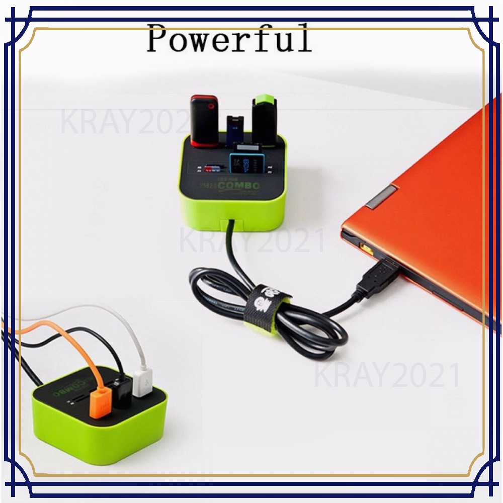 Combo Multi Card Reader + 3 USB HUB 2.0 Splitter -HB966